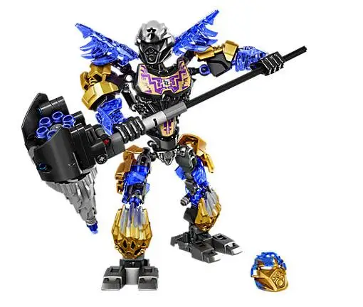 

XSZ 611-2 Biochemical Warrior BionicleMask of Light Bionicle Onua Earth Building Block Compatible With Bela 71309 Toys