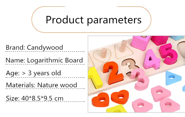 Детская деревянная материалы montessori учиться считать номера, соответствующие цифровой Форма матч раннего образования обучающая Математика игрушки