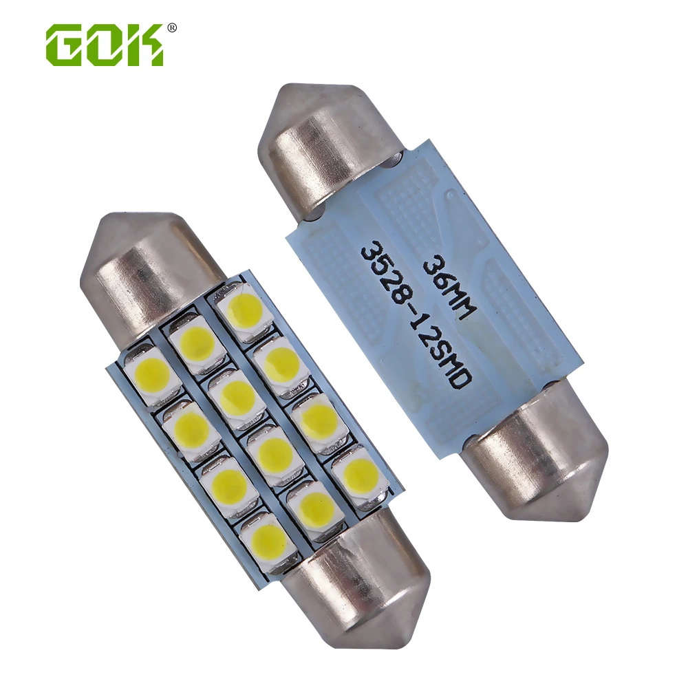 Бесплатная доставка 100 шт./лот гирлянда 12smd 1210 3528 led c5w 31 мм 36 39 41 Светодиодная