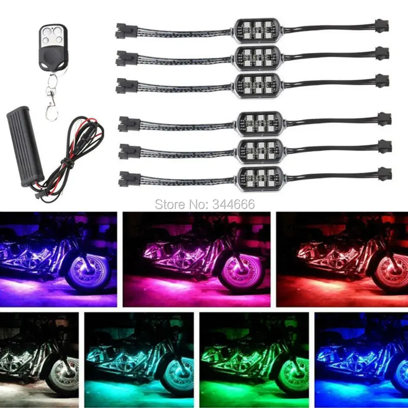 6 in 1 Motorcycle LED Decoration Pod Lights Kit Daytime Running Lights For Harley Knight