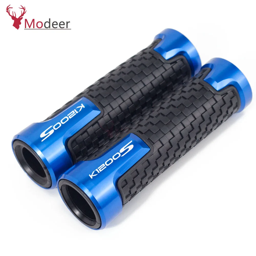 Motorcycle CNC Aluminum+Rubber Handlebar Handle Bar Grips Aluminum&anti-Slip For BMW K1200S Accessories High quality (2)