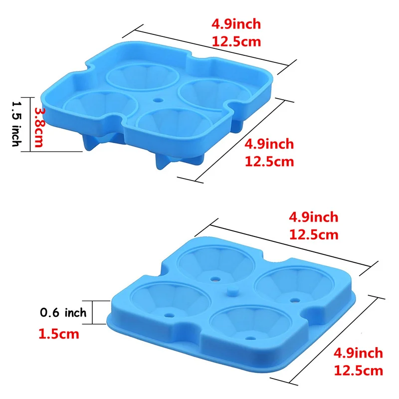 Goldbaking diamond ice формы ice cube лотков с Крышки Многофункциональный контейнеры для хранения льда с Воронки лабораторные