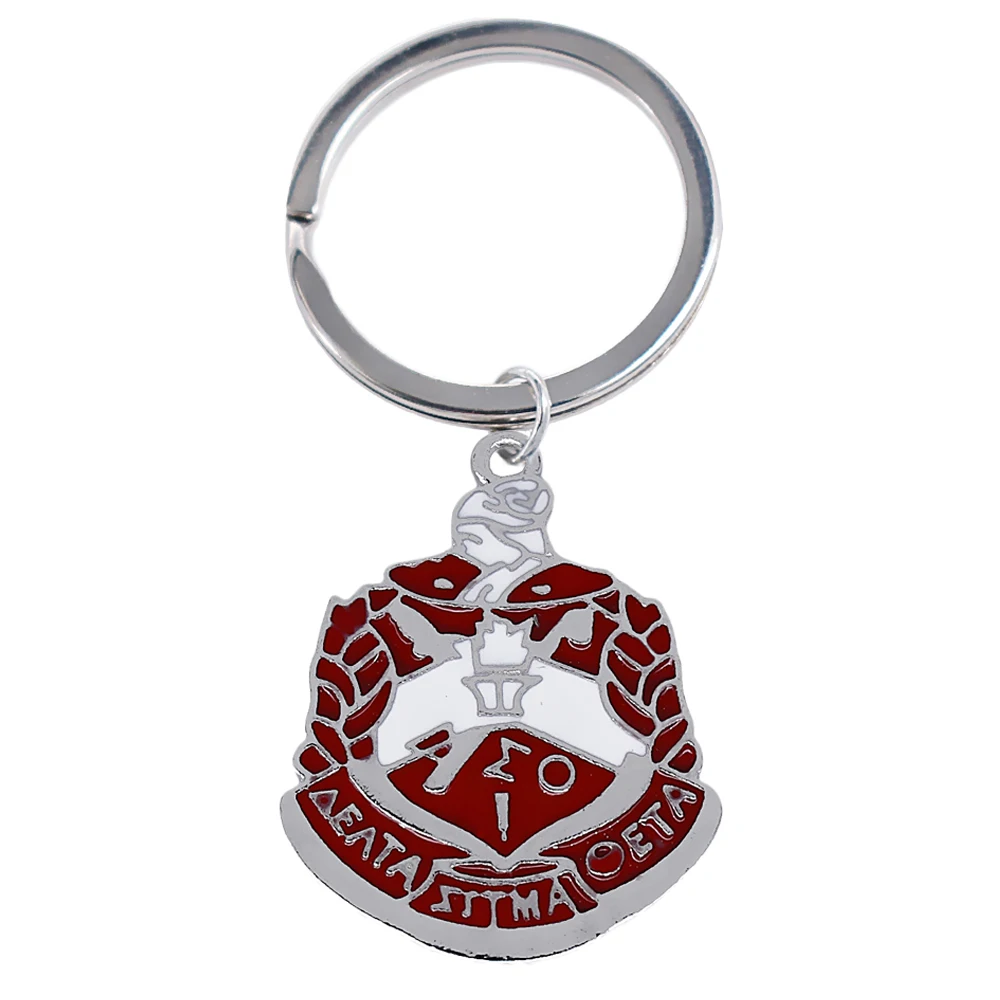 

Exquisite enamel craft greek society DELTA SIGMA THETA sorority badge pendant keychain key holder dropship