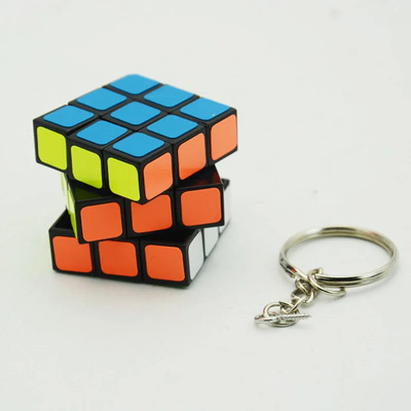 

3cm Mini Keychain Magic Cube 3x3x3 Neo Cubo Sticker Speed Twist Puzzle Educational Toys For Children Gift Game Rubike Cube