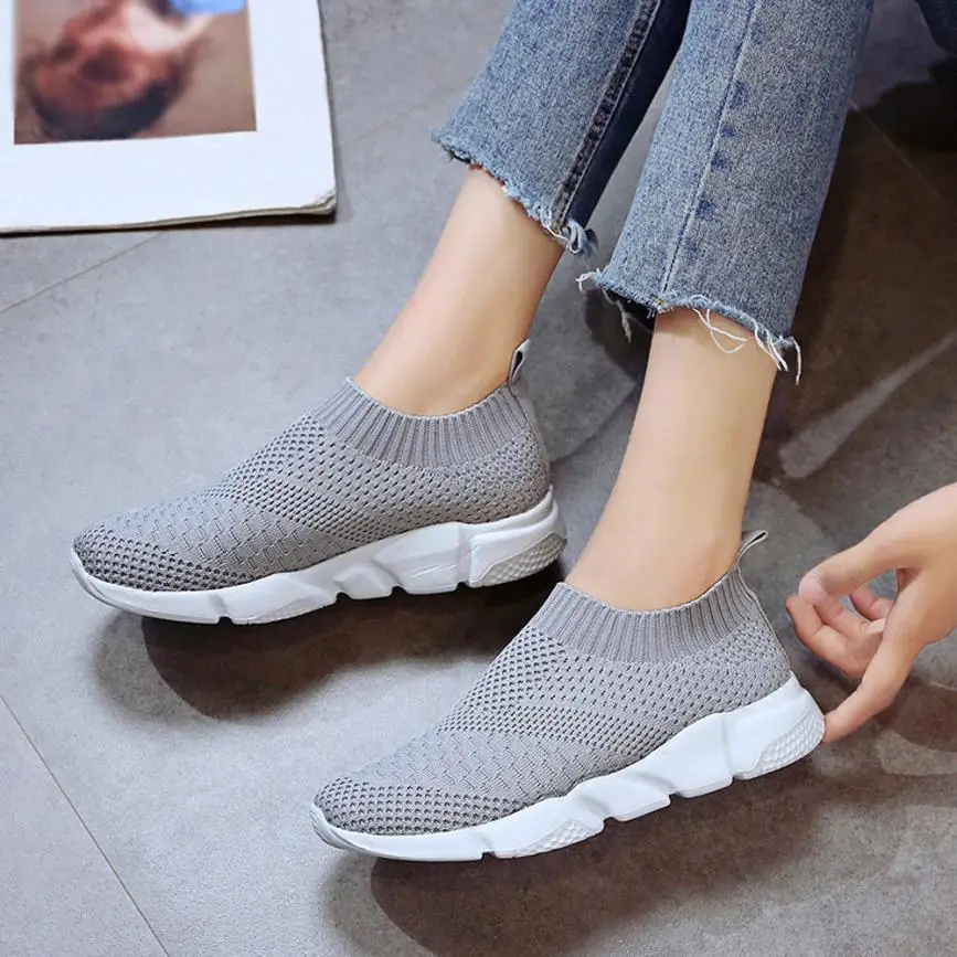 

Lightweight breathable sports shoes Women mesh walking shoes Platform sneakers Female cushioning non-slip casual shoes