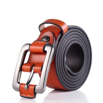 

JXQBSYDK Luxury Belts for Women Fashion Simple Belts Solid Color High Quality Leather Belts Pin Buckle Waist Belt
