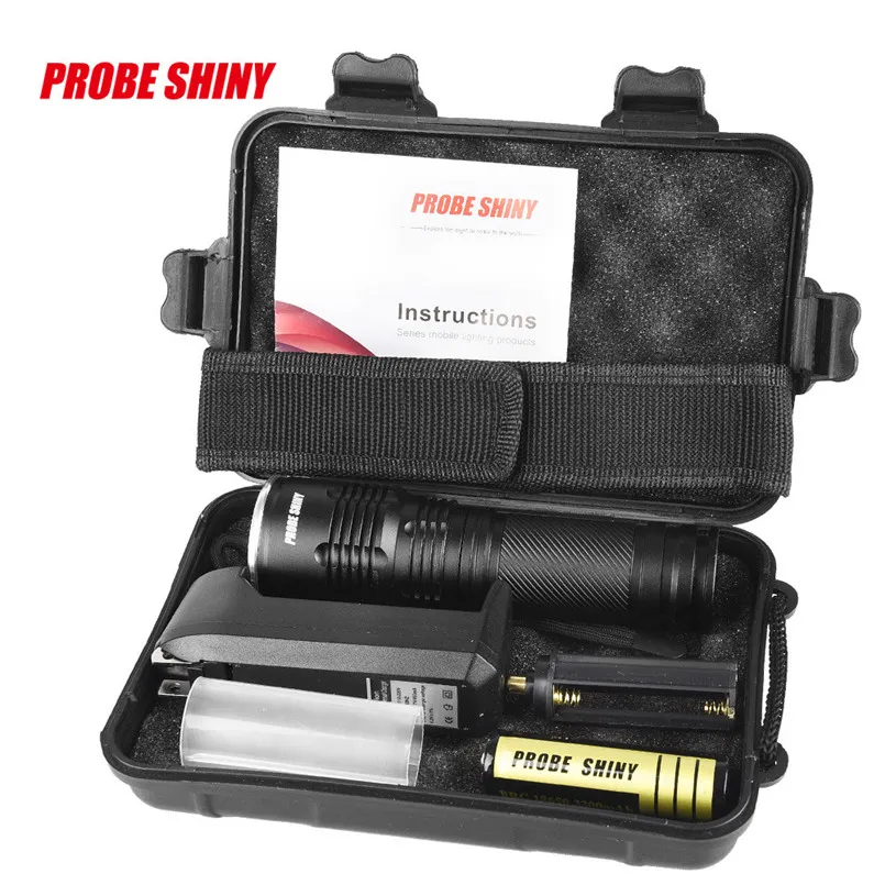 Top PROBE SHINY Camping Bike Bicycle Light Night Super Tactical Police 5000LM Zoom XM-L T6 LED 5Modes Flashlight Aluminum Torch A1 0
