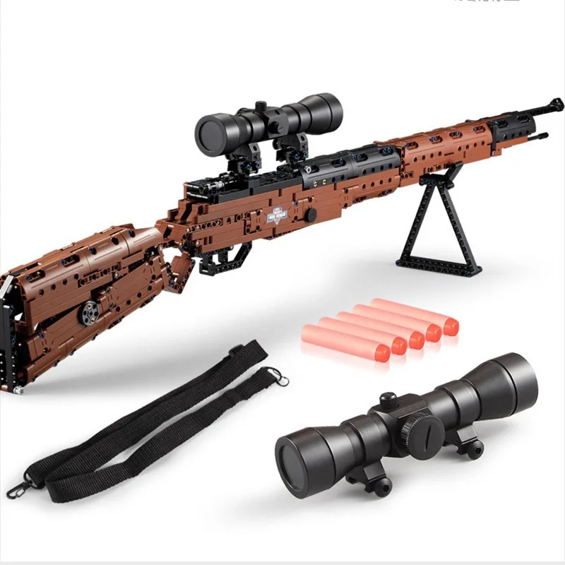 

PUBG Game 98K Playerunknown's Battlegrounds Technic Toy Building Block Pistol Can Fire Bullets Child Boy Gift