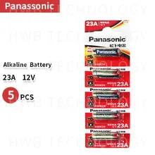 Panasonic a23 23a bateria ultra alcalina, 5 pçs/lote nova 12v bateria de alarme frete grátis