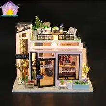 Деревянный DIY Кукольный дом миниатюрная головоломка сборная 3d миниатюрный кукольный домик наборы игрушек для детской студии подарков
