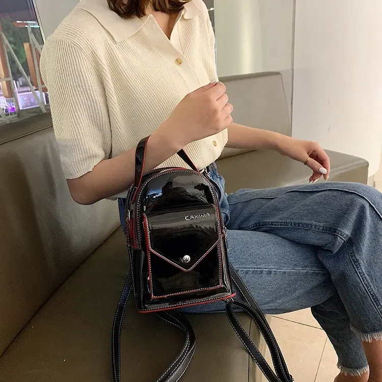 Корейский стиль, сумка на плечо, женские лазерные Мини рюкзаки, яркие цвета, студенческий маленький рюкзак, летний рюкзак для путешествий