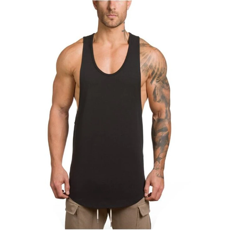 Brand gyms clothing Men Bodybuilding and Fitness Stringer Tank Top Vest ...