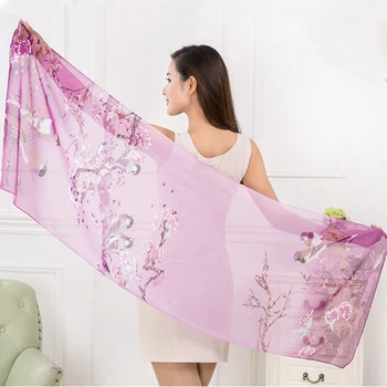 

2017 Fashion Scarf Thin Chiffon Polyester Silk Scarf Spring And Autumn Accessories Women's Summer Sunscreen Cape