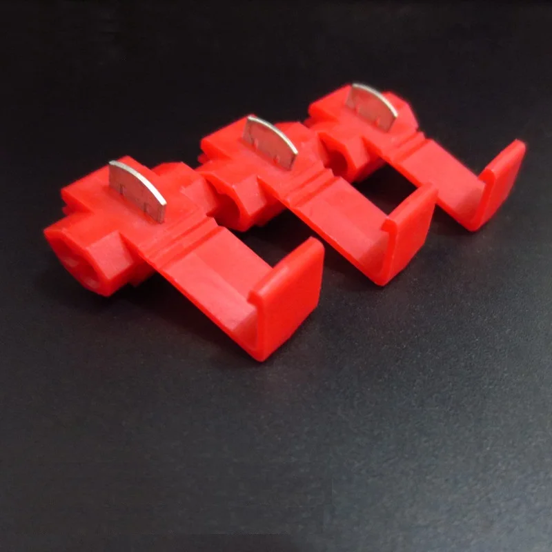 

100PCS Red Scotch Lock Quick Splice 22-18 AWG Wire Connector