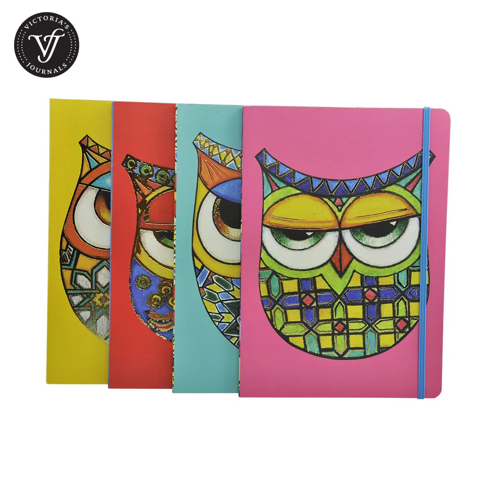 

Victoria's Journals Arabesque Owls Soft Cover Notebook Thread Binding Notebook Journal