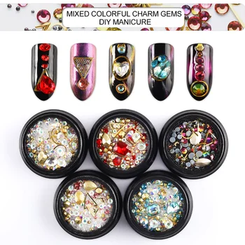 

COSCELIA New Types Nail Decorations Accessories Charms Jewelry For Nail Art Nail Rhinestones Gems Crystals 3D Dry Flowers