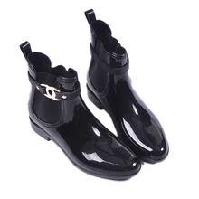 Tight Tube Waterproof Non-Slip Rain Boots for Women Ladies Water Resitant Short Rainboots Rainshoes Botas De Agua Para Mujer