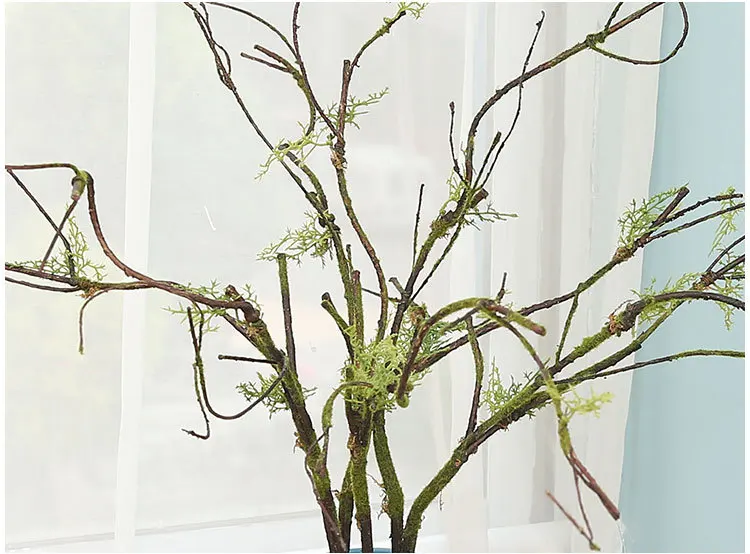 130cm artificial dried branches green white big size branchartificial