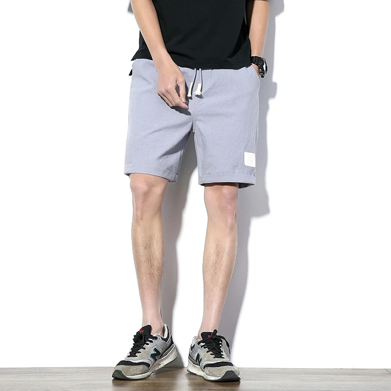 2017 Summer Mens Shorts Fashion Elastic Waist Casual Solid