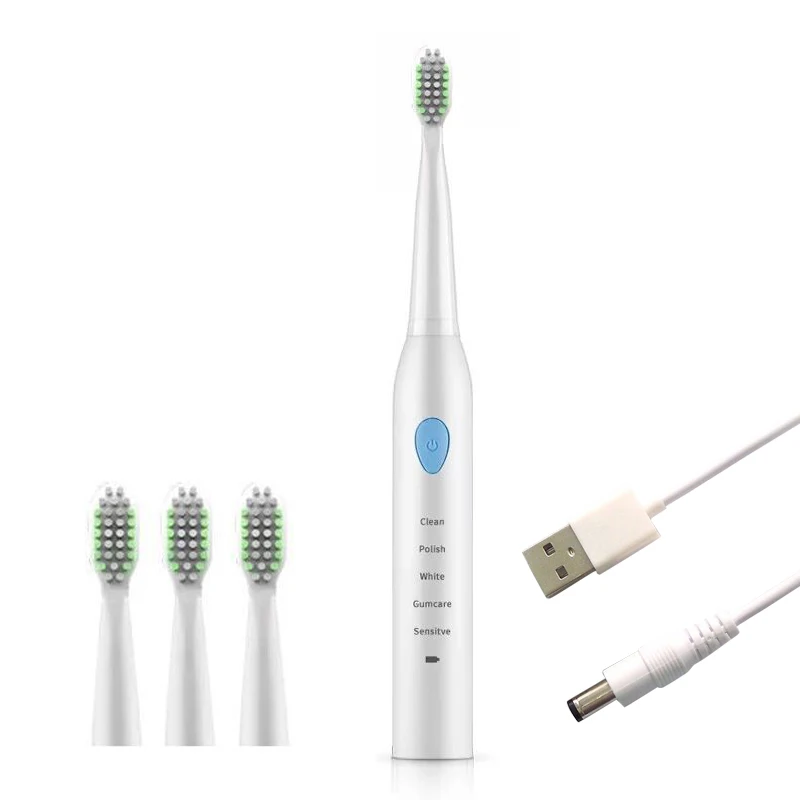 USB Charging Electric Toothbrush Rechargeable Power Toothbrush with 5
