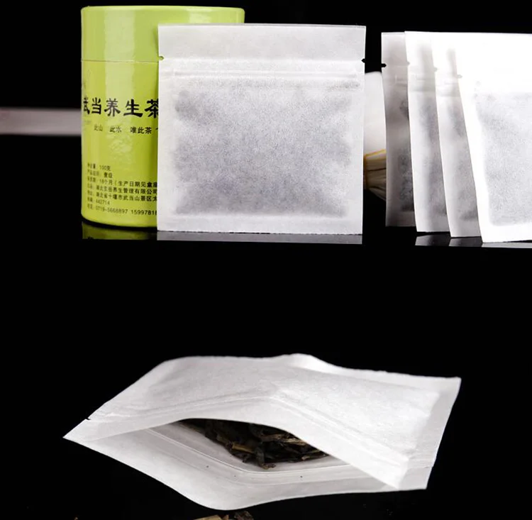 

100pcs/lot 9x9cm White Paper Tea Packaging Bag Universal Candy Biscuits Cookies Cotton Paper Ziplock Bag Food Storage Paper Bag