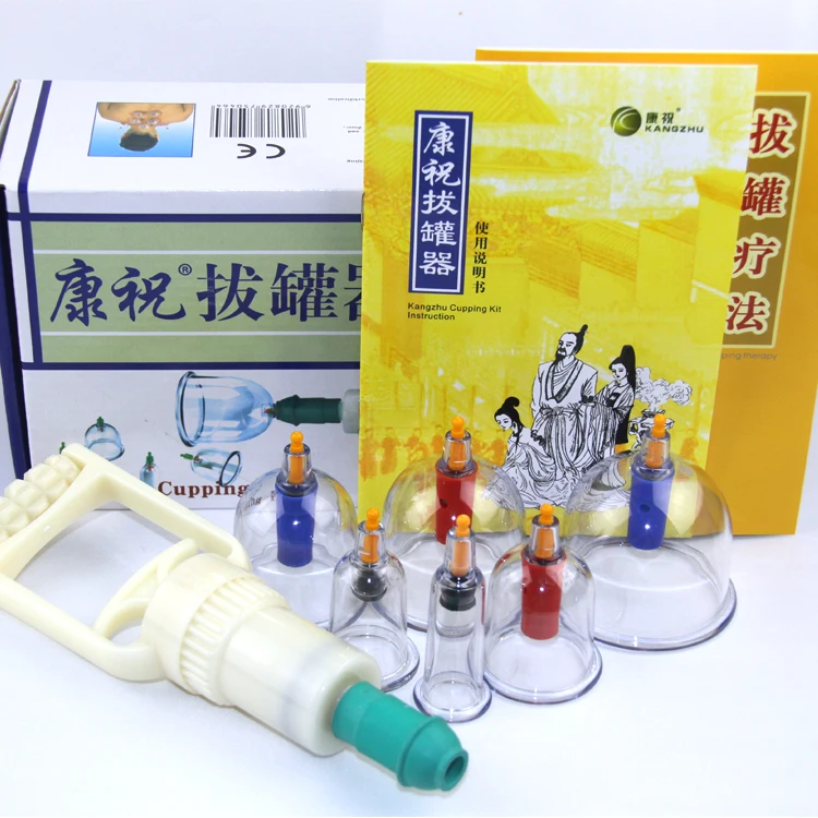 6 Pieces Kangzhu Massage Vacuum cupping set Suction Cups Chinese Traditional Cupping jar Acupunture Vacuum Cupping Set