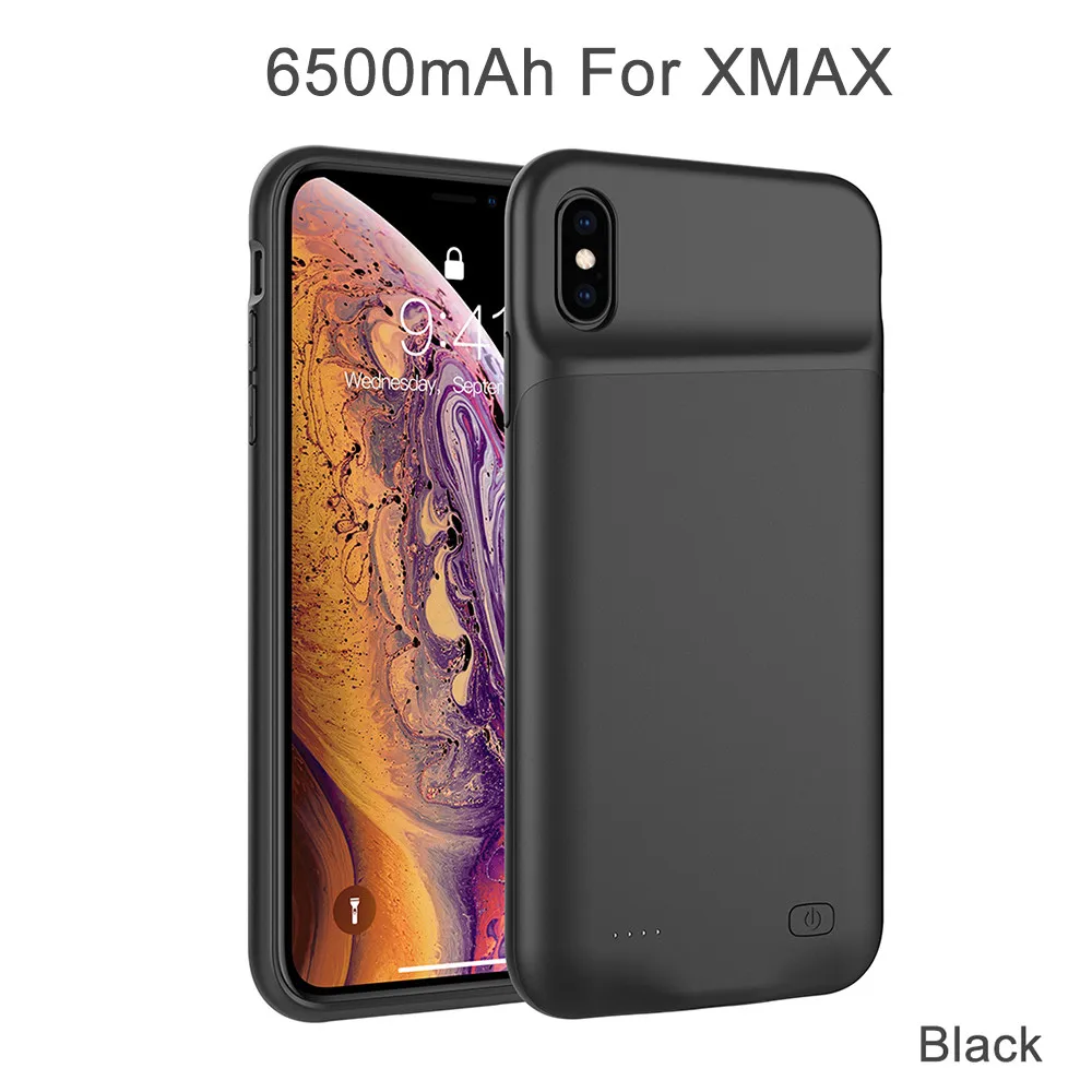 XGODY 6500 мАч чехол для батареи для iphone X XS XMAX анти шок тонкий внешний аккумулятор чехол для зарядки X XS XMAX внешний резервный аккумулятор - Цвет: 6500mAh For XMAX