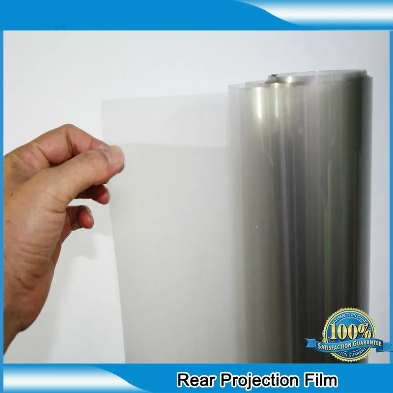 

152cm x 100cm (60"x3.28ft) Transparent Screen Film Self Adhesive Sticker Film Holographic Rear Projection Vinyl Film Clear Glass