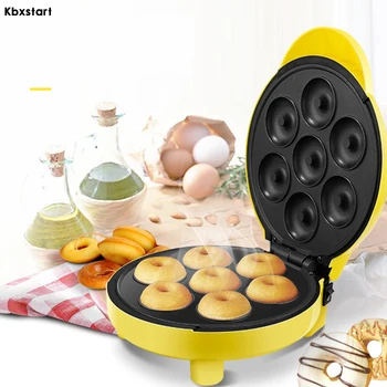 

Kbxstart Electric Waffle Doughnut Maker Double-sided Heating Professional Cooking Tools Baking Machine Automatic Pancake