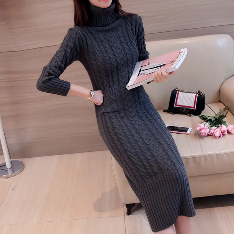 Женское трикотажное платье водолазка с высоким воротником|knitted dress|women knitted dressdress