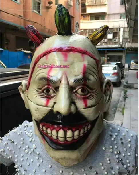 Pennywise IT Clown Joker Fancy Dress Halloween Latex Full Head Costume Zombie