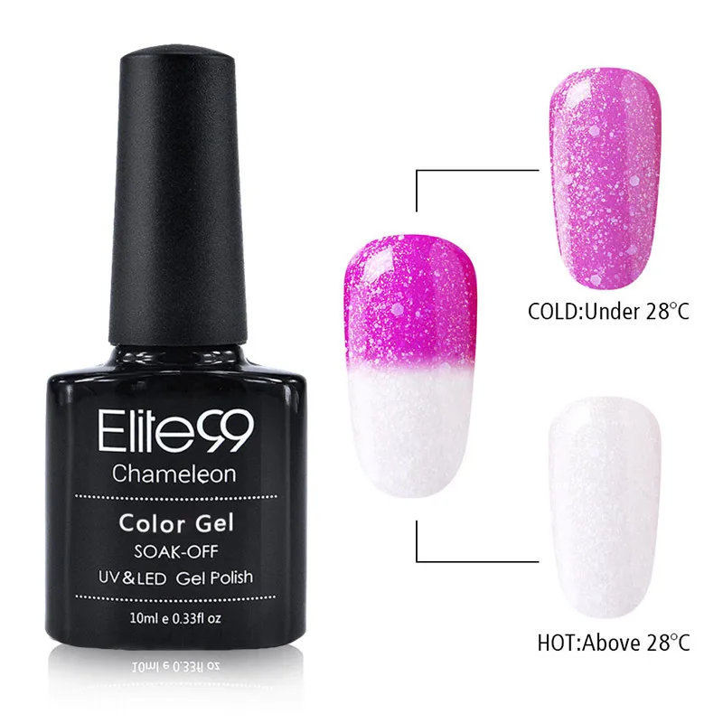 Elite99 10 мл Снежный Хамелеон Гель 30 цветов температурный гель для изменения цвета лак для дизайна ногтей гель лак замачиваемый УФ светодиодный гель для дизайна ногтей - Цвет: 9705
