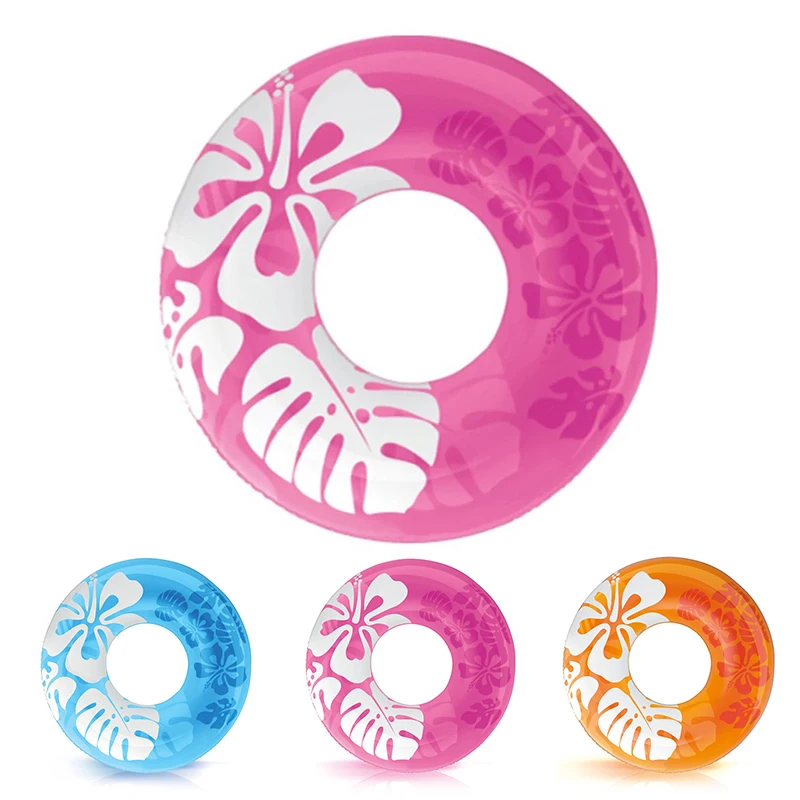 

Summer pattern solid color inflatable Rings Swimming Pool Circle Outdoor Water Sports Pontoon Swimming Ring For Children Adult