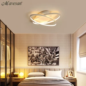 Image 5 - Современная Потолочная люстра с алюминиевым корпусом, светодиодная лампа кофейного и белого цвета для гостиной, кабинета, спальни