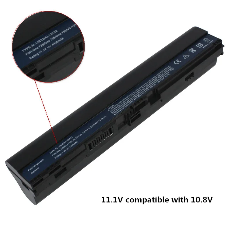 Фото Аккумулятор для ноутбука Acer Aspire One 725, 756, V5-171 AL12X32, AL12A31, AL12B31, AL12B32, TravelMate, B113, C710, Chromebook №4