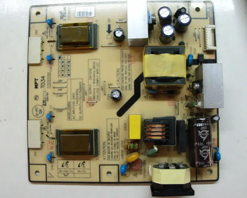 

Free Shipping> G22W 223BW 226BW 205BW 206BW 206BW E301791 MPT T034 Power Board-Original 100% Tested Working
