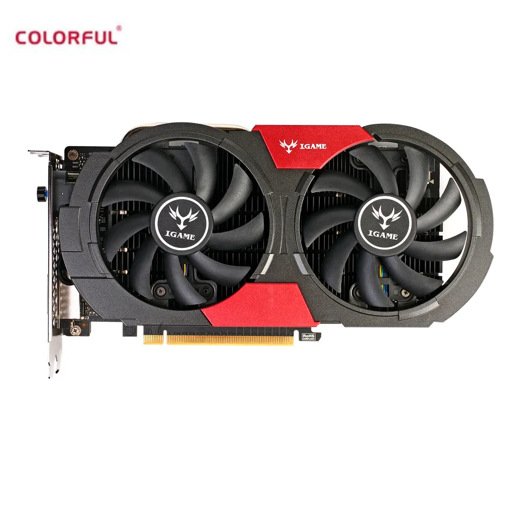 Красочная видеокарта NVIDIA GeForce GTX 1050 2G DDR5 для видеоигр 7000 МГц 14нм HDMI 128 бит DVI + DP порт
