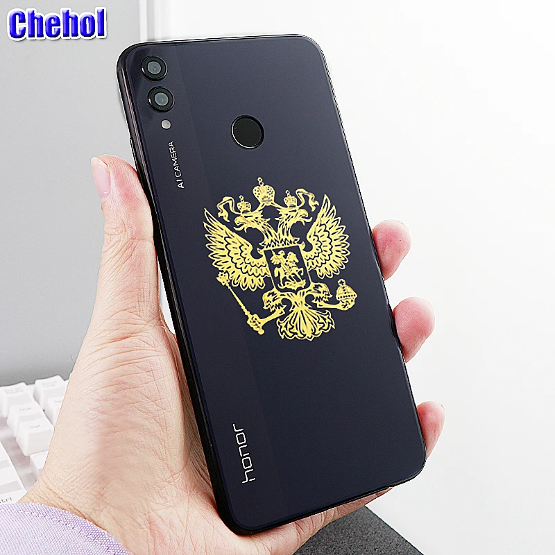 

Sticker On The Phone Golden Metal Nickel Stickers For Mobile Phone Cases Coat of Arms of Russia For Cell Phone Covers Stickers