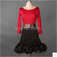 Костюмы для латинских танцев, сексуальные длинные рукава, топ и куртка+ гофрированная юбка, 2 шт./костюм для женщин, комплект одежды для конкурса танцов