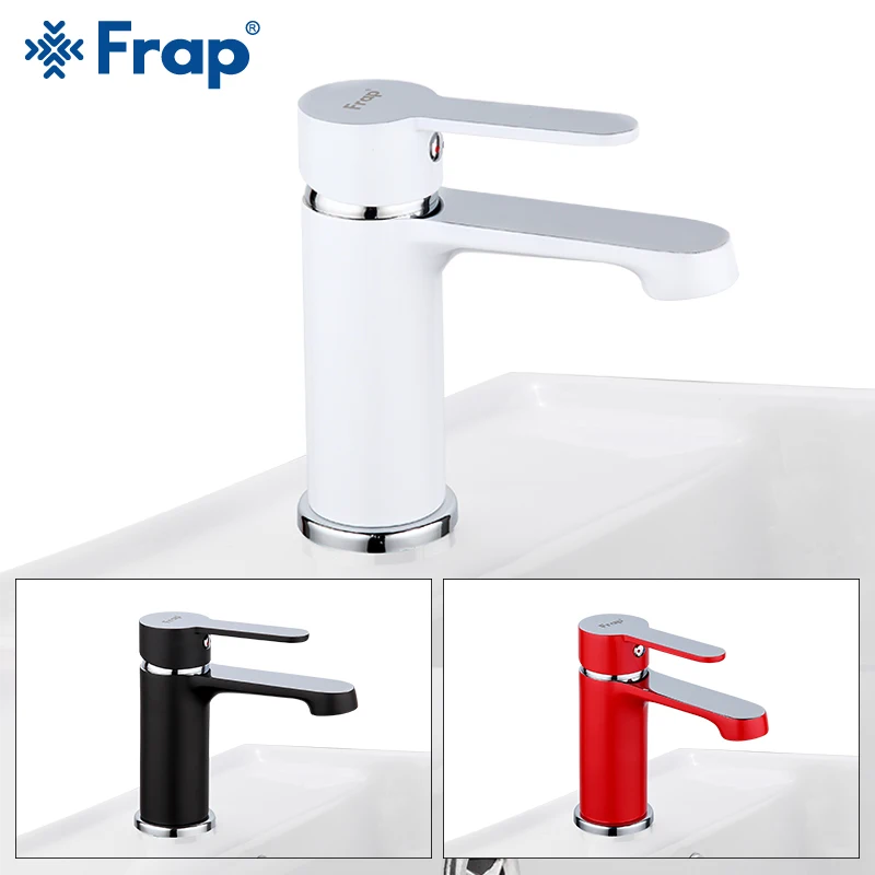 FRAP new arrive Fashion Style Home Multi-color Bath Basin Faucet Cold and Hot Water Taps black White bathroom mixer f1041/42/43 FRAP new arrive Fashion Style Home Multi-color Bath Basin Faucet Cold and Hot Water Taps black White bathroom mixer f1041/42/43