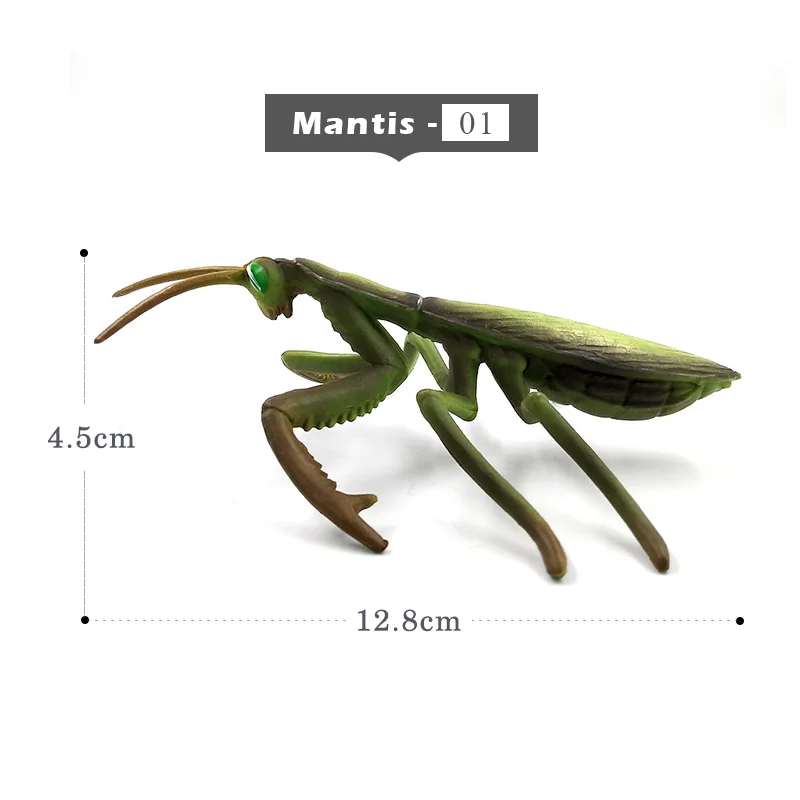Имитация животных модель насекомое олень Жук паук пчела Божья коровка мантис бабочка фигурка домашний декор украшения Аксессуары - Цвет: Mantis