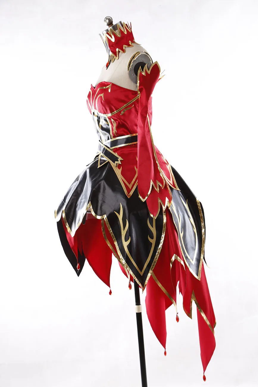  Custom Made DOTA 2 Lina Inverse the Slayer Dress Cosplay Costume