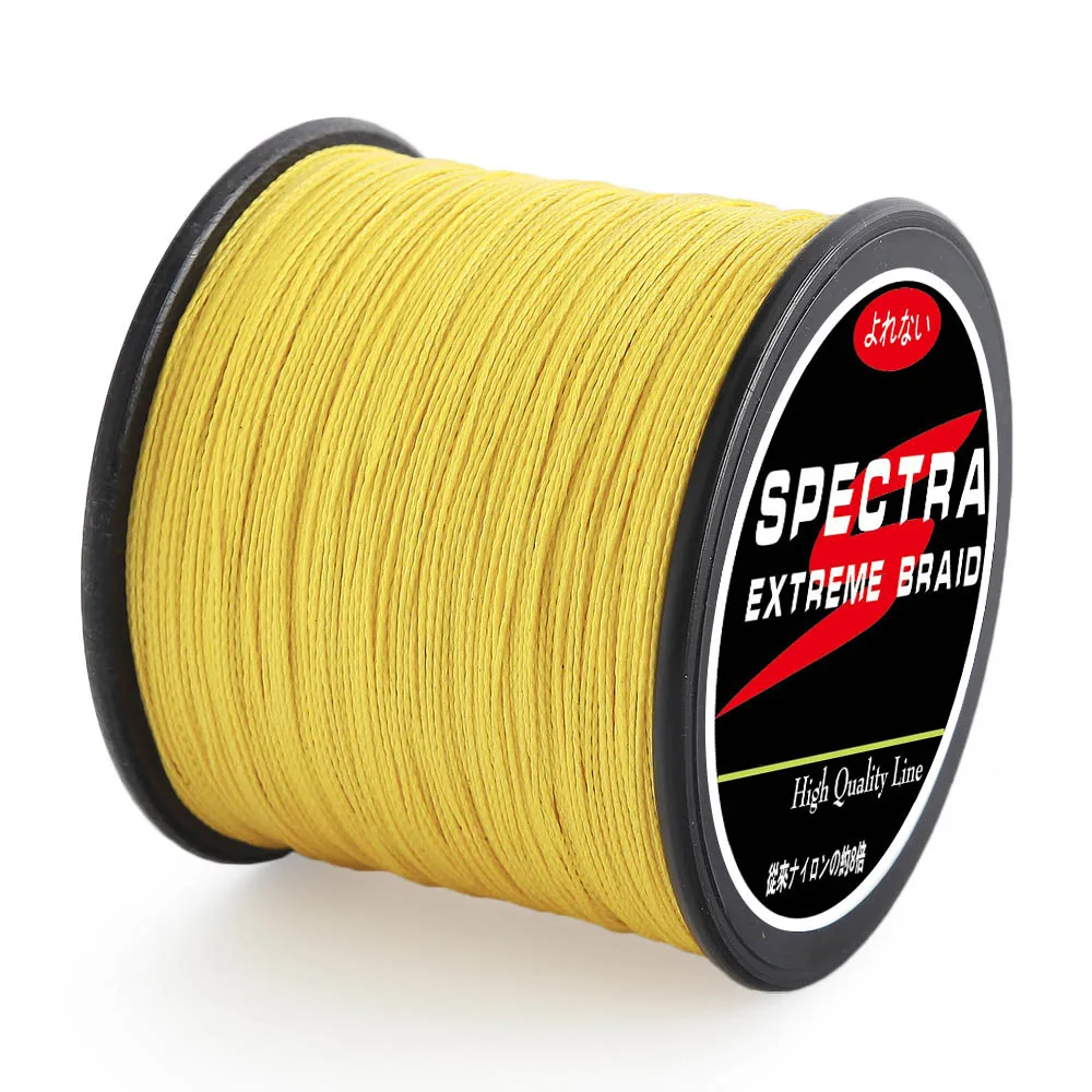 300m& 500m Горячая Распродажа! Супер сильная японская мультифиламентная ПЭ плетеная леска 10-80LB - Цвет: Yellow