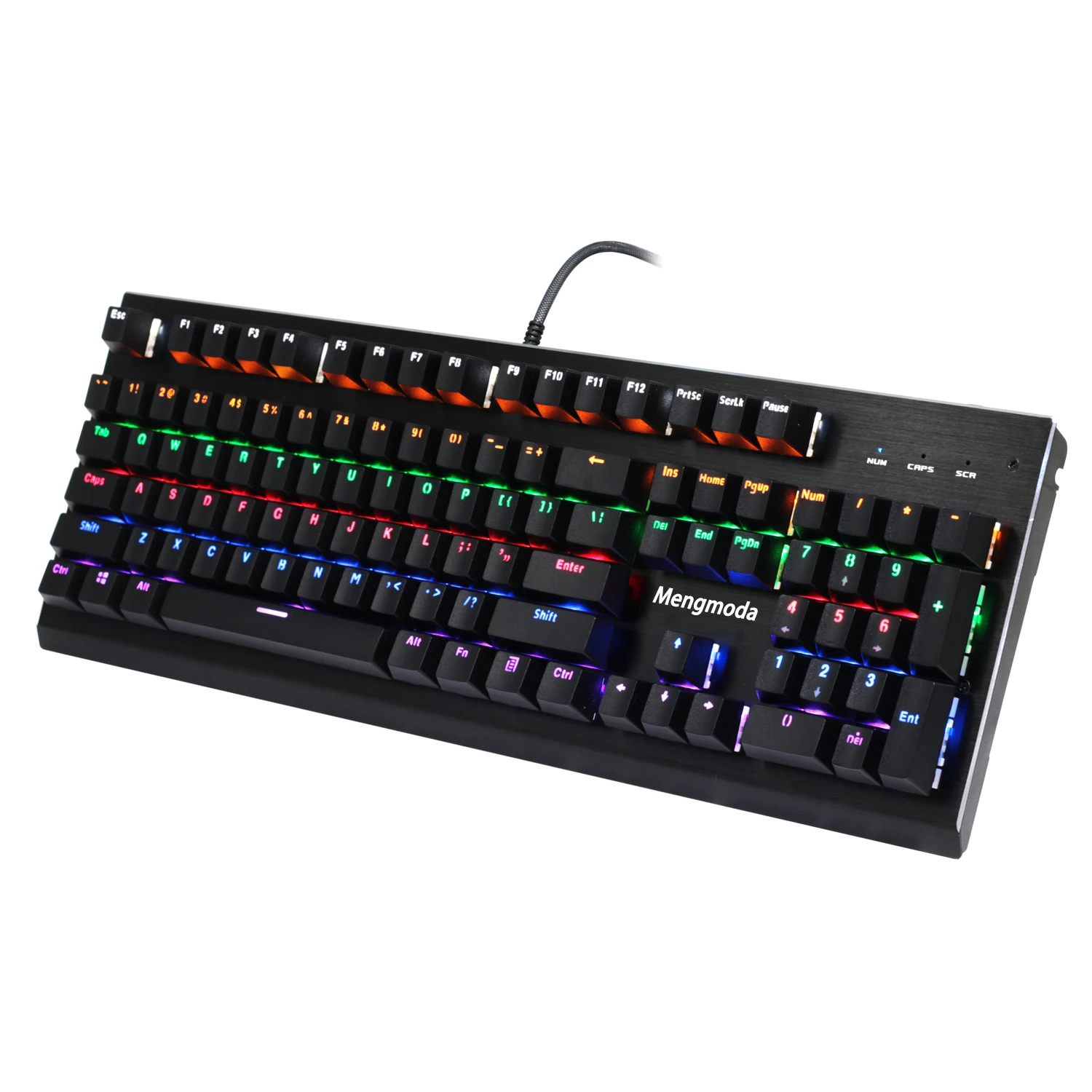 

Original Mechanical Metal Keyboard Blue Switches Backlit RGB Ergonomics LED Light Professional Teclado Gamer Christmas Gift