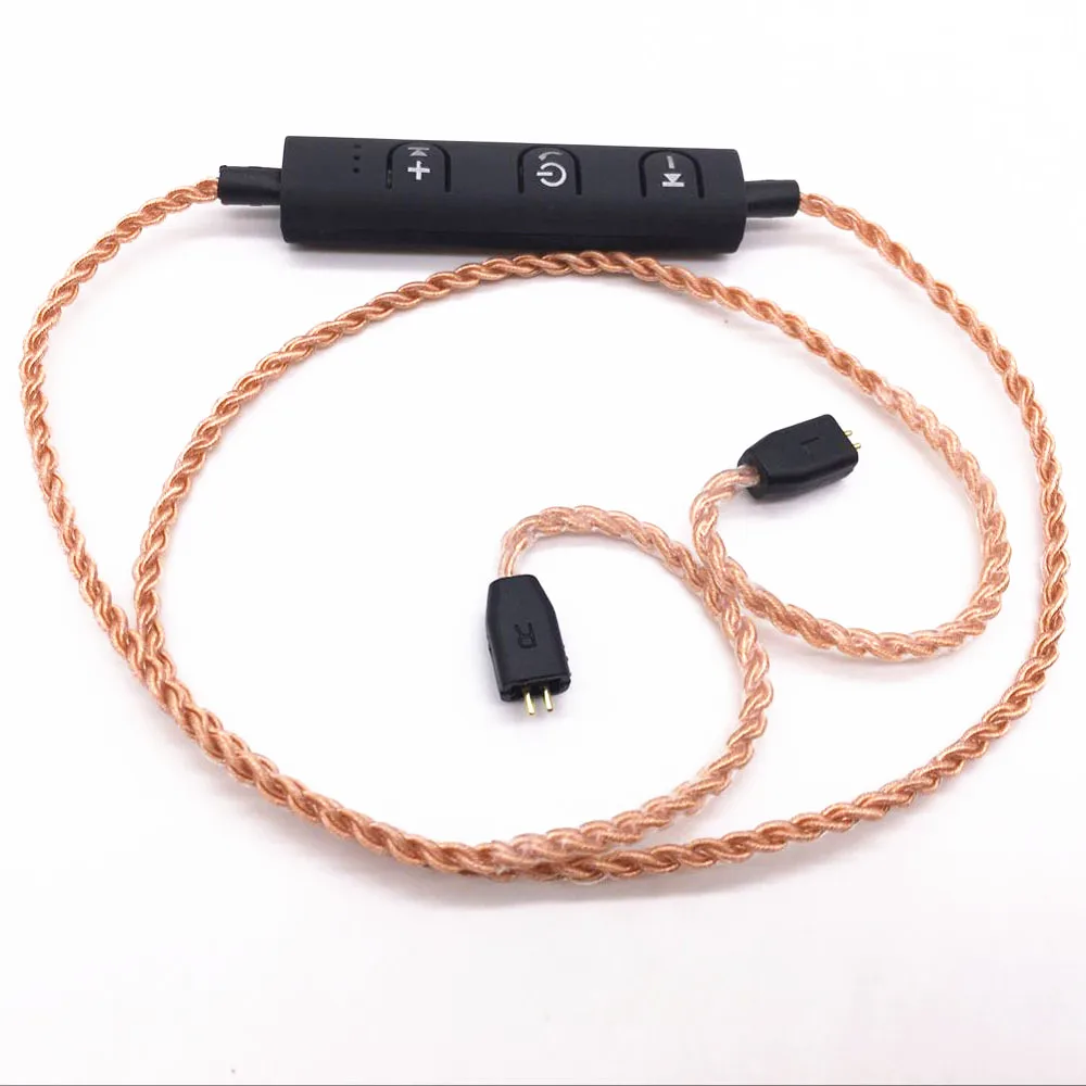 MMCX Bluetooth Headset Adater for Shure SE215 SE535 SE846 UE900 tf10 TF15 Sennheise ie80 ie8 28 Core Pure Copper Braided Wire