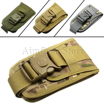 

Outdoor Belt Waist Bag Tactical Molle Phone Holster Pouch Utility Vest Card Carrier Bag Multi-function Hook Loop Bag Pack