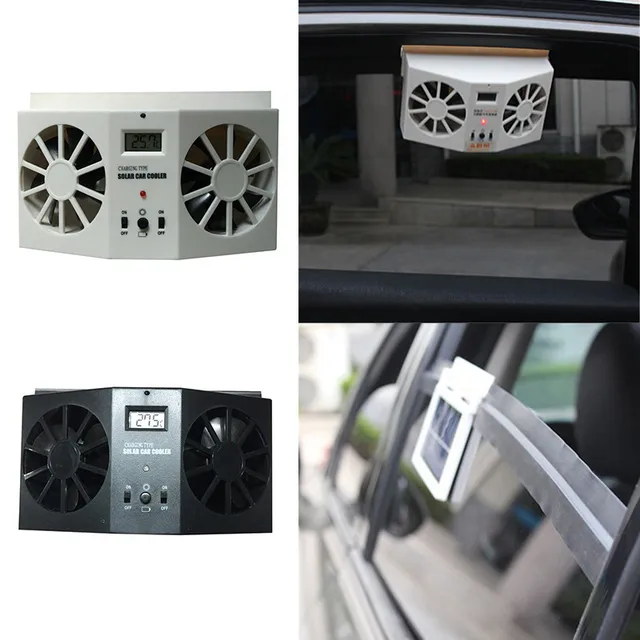 Solar Ed Dual Mode Car Fans New Cooling System Kit Dc12v White Solar Ed Dual Mode Car Fans New Cooling System Kit Dc12v White Air Vent Exhaust