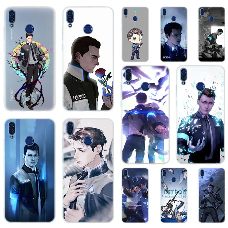 

Detroit Become Human RK800 Connor Soft Case Cover For Huawei Honor 9 10 Lite 6X 7X 8X Max Phone cases 7A 8A 8C V20 PLAY 10i