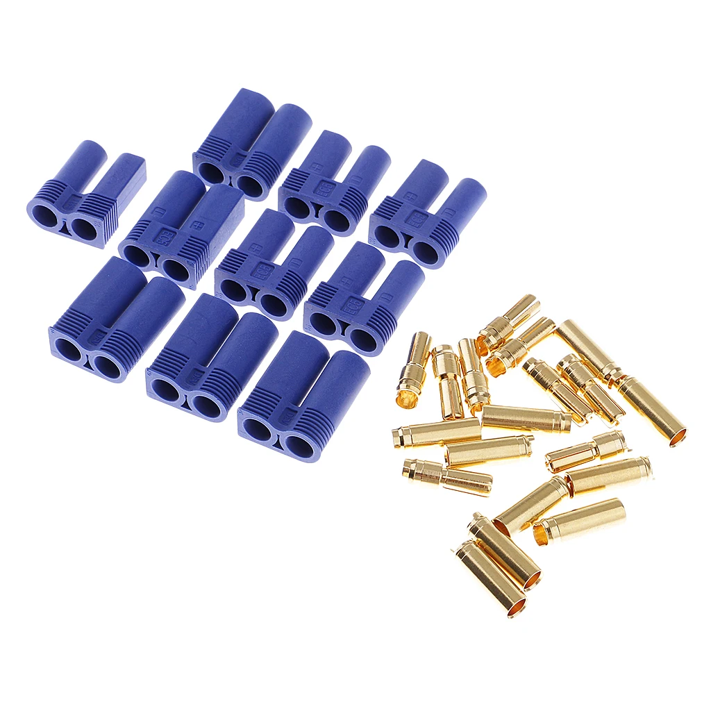 5pairs EC5 5mm Banana Plug Male Female Bullet Connector for RC ESC Lipo Battery