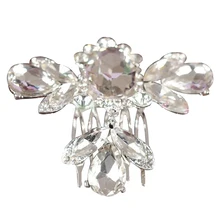 Свадебный цветок с кристаллами стразами волос заколка-Расческа повязка на голову пин-ап со стразами стрекоза